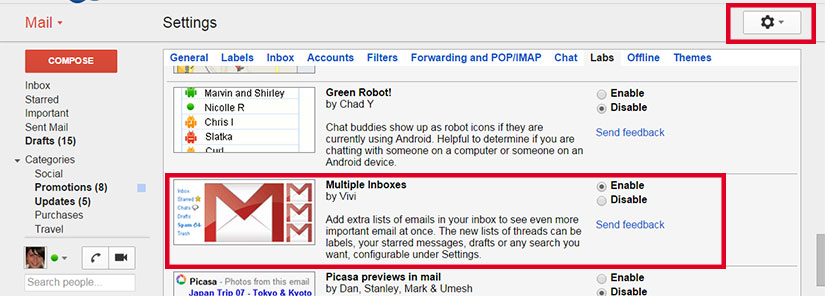GMail Multiple Inboxes